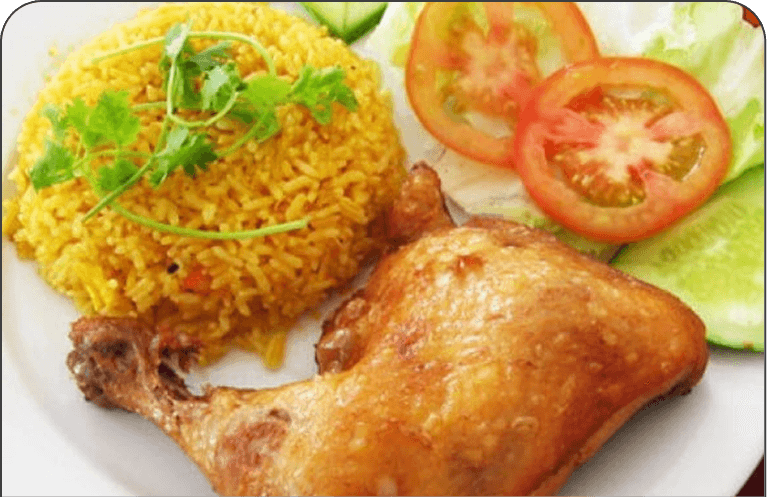 Cơm chiên gà xối mỡ